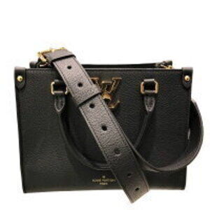 Louis Vuitton Lock Shoulder Black Bag Go Leather Taurillon